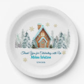 Winter-Wunderland Lebkuchen Pappteller (Vorderseite)