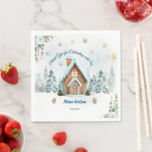 Winter-Wunderland Lebkuchen Serviette (Beispiel)