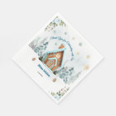 Winter-Wunderland Lebkuchen Serviette (Ecke)