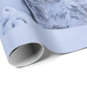 Winter Wunderland Nebel Fichtenwald Schneemonogram Geschenkpapier (Rolleneckpunkt)