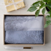 Winter Wunderland Nebel Fichtenwald Schneemonogram Seidenpapier (Geschenk)