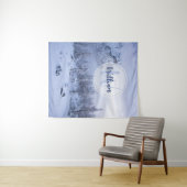 Winter Wunderland Nebel Fichtenwald Schneemonogram Wandteppich (Beispiel (Horizontal))