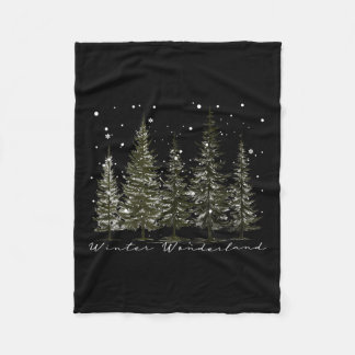Winter Wunderland Pine Tree Natur Wandern Fleecedecke