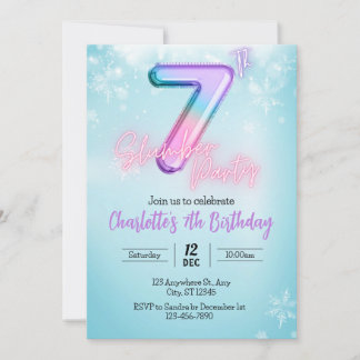 Winter-Wunderland-Pyjama-Party-Einladung Einladung