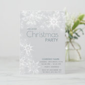 Winter Wunderland Schneeflocken Weihnachten Einladung (Stehend Vorderseite)