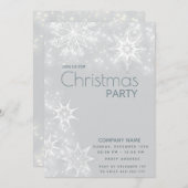 Winter Wunderland Schneeflocken Weihnachten Einladung (Vorne/Hinten)