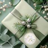 Winter Wunderland Schneeleucht Freude an der Welt Runder Aufkleber