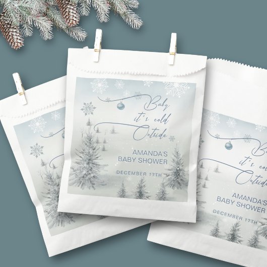 Winter Wunderland seine kalte Outdoor Boy Baby Dus Geschenktütchen