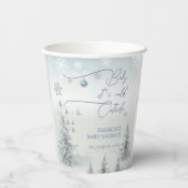 Winter Wunderland seine kalte Outdoor Boy Baby Dus Pappbecher (Rückseite)