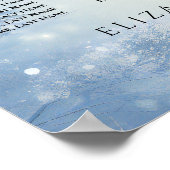 Winter-Wunderland-Wald-Hochzeits-Sitzplan Poster (Ecke)