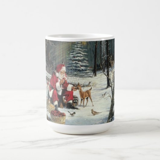 Winter Wunderland Weihnachten Weihnachten und Hirs Kaffeetasse (Mittel)
