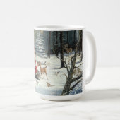 Winter Wunderland Weihnachten Weihnachten und Hirs Kaffeetasse (VorderseiteRechts)