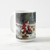 Winter Wunderland Weihnachten Weihnachten und Hirs Kaffeetasse (Vorderseite Links)