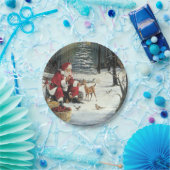 Winter Wunderland Weihnachten Weihnachten und Hirs Pappteller (Party)