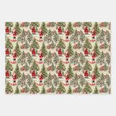 Winter Wunderland Weihnachtsbaumen und Weihnachtsb Geschenkpapier Set (Vorderseite)