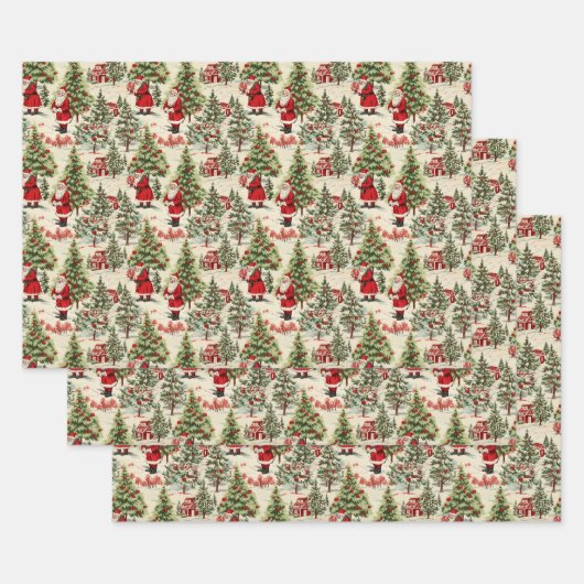 Winter Wunderland Weihnachtsbaumen und Weihnachtsb Geschenkpapier Set (Set)