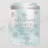 Winter Wunderland Weihnachtsfest im Unternehmen Pa Einladung (Vorne/Hinten)