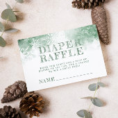 Winter Wunderland-Windeln Tombola-Babydusche Begleitkarte