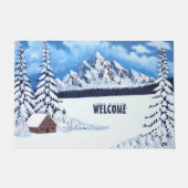 Winter-Wunderlandschaft Fußmatte (Vorderseite)
