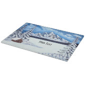 Winter-Wunderlandschaft Schneidebrett (Ecke)