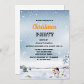 Winter Wunderschnee Weihnachtskonzern Einladung (Vorne/Hinten)