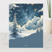 Winter-Wunsch-Schneenacht-Grußkarte Karte (Rückseite)