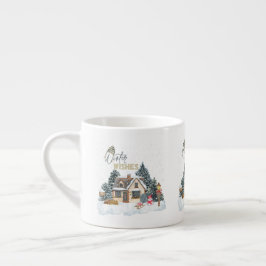 Winter-Wünsche Weihnachtsgeschenk für Home Decor T Espressotasse