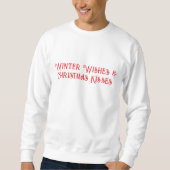 Winter-Wünsche & Weihnachtsküssen Festive Feiertag Sweatshirt (Vorderseite)