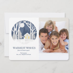 Winter wünscht Foto Urlaubskarte Feiertagskarte