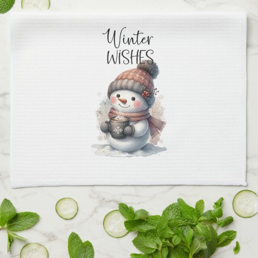 Winter wünscht geschirrtuch (Gefaltet)