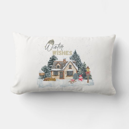 Winter wünscht lendenkissen (Vorderseite)