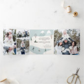 Winter wünscht Multi-Foto Dreifach Gefaltete Urlaubskarte (Innenseite)