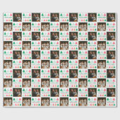 Winter wünscht rosa Weihnachtsbaumen Foto Geschenkpapier (Flach)