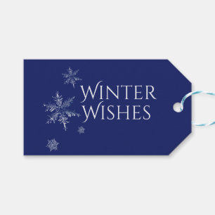 Winter wünscht Schneeflocken Geschenkanhänger