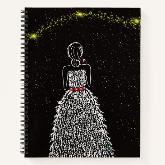 Winter wünscht sich nach einem Star-Notebook Notizbuch (Vorderseite)