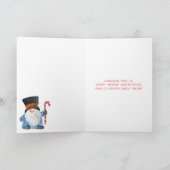 Winter wünscht Weihnachten Gnome Blau und Weiß (Innenseite)