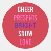 Winter wünscht Weihnachts-Feiertag-Aufkleber Runder Aufkleber (Vorderseite)