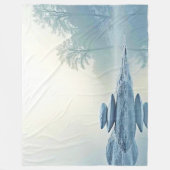 Winter Zen: Foggy Lake Balance Fleecedecke (Vorderseite)