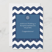 Winter Zickzack Muster Snowflake Hochzeit einladen Einladung (Rückseite)