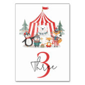 Winter-Zirkus-Geburtstag  Tischnummer (Rückseite)