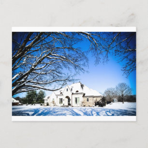 Winter Zuhause Feiertagspostkarte