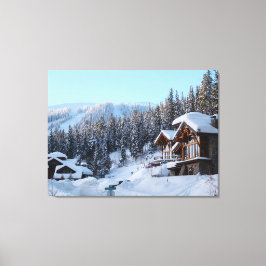Winter-Zuhause Leinwanddruck