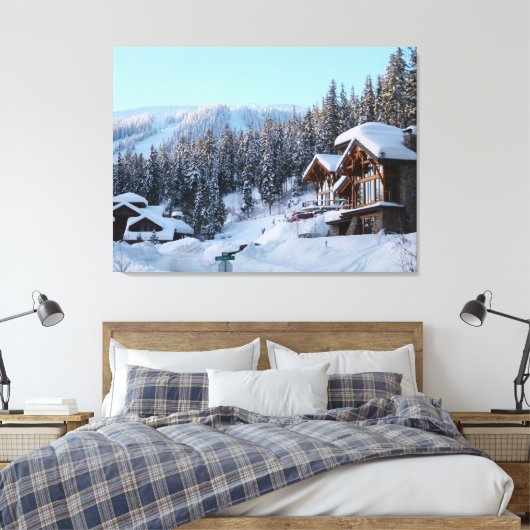 Winter-Zuhause Leinwanddruck (Insitu (Schlafzimmer))