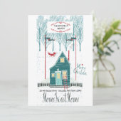 Winter Zuhause New Address Ankündigung (Stehend Vorderseite)