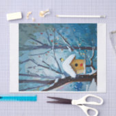 Winter Zuhause, Snowy Birdhouse Seidenpapier (Handwerk)