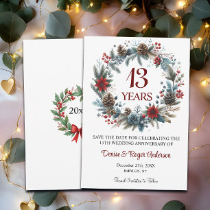 Winter zum 13. Hochzeitstag Save The Date
