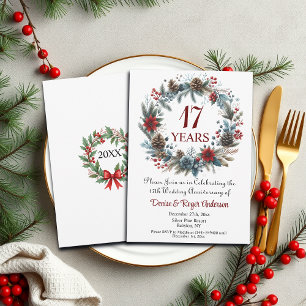 Winter zum 17. Hochzeitstag Einladung