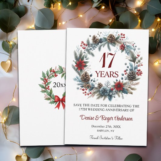 Winter zum 17. Hochzeitstag Save The Date