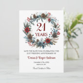 Winter zum 21. Hochzeitstag Save The Date (Stehend Vorderseite)