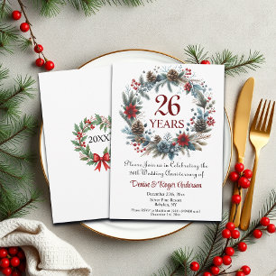 Winter zum 26. Hochzeitstag Einladung